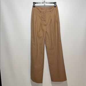 Vintage Elegant Tan Women's Trousers